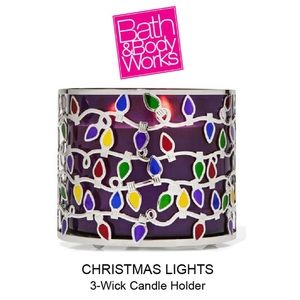 Retired Bath & Body Works Christmas 3 Wick Candle Holder
